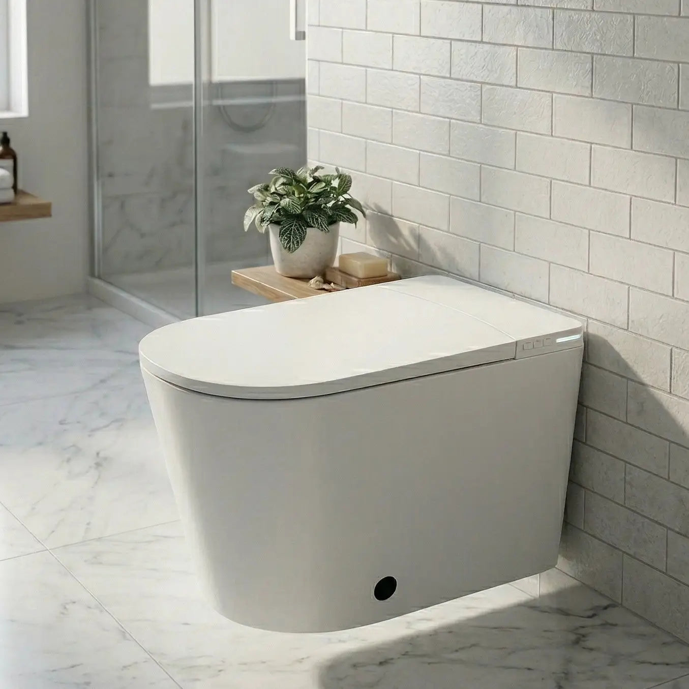 WC Japonais Intelligent Suspendu — Bidet Intégré, Siège Chauffant Et Séchage Automatique